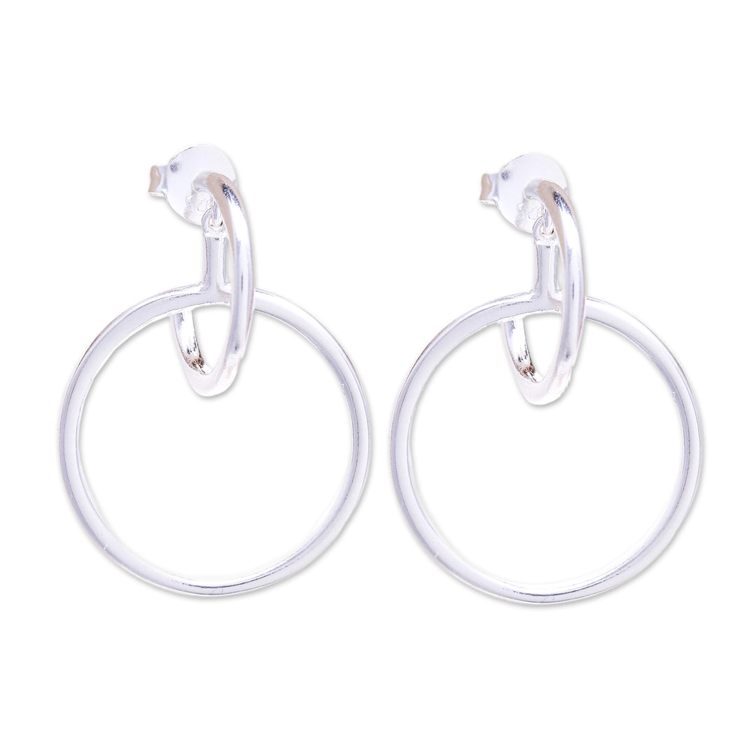 Thai Modern High-Polished Sterling Silver Dangle Earrings - Ethereal Life