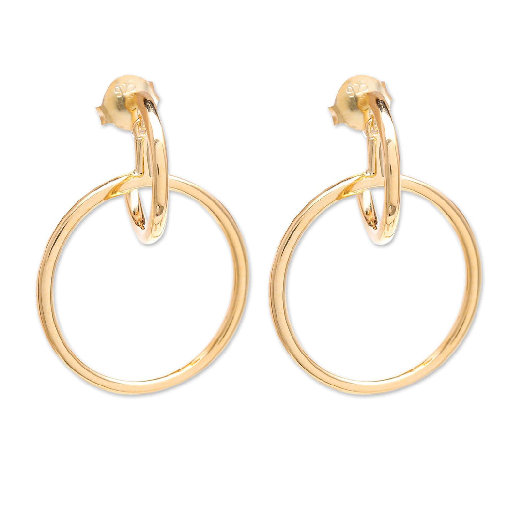 Abstract 18k Gold-Plated Dangle Earrings Crafted in Thailand - Victorious Life