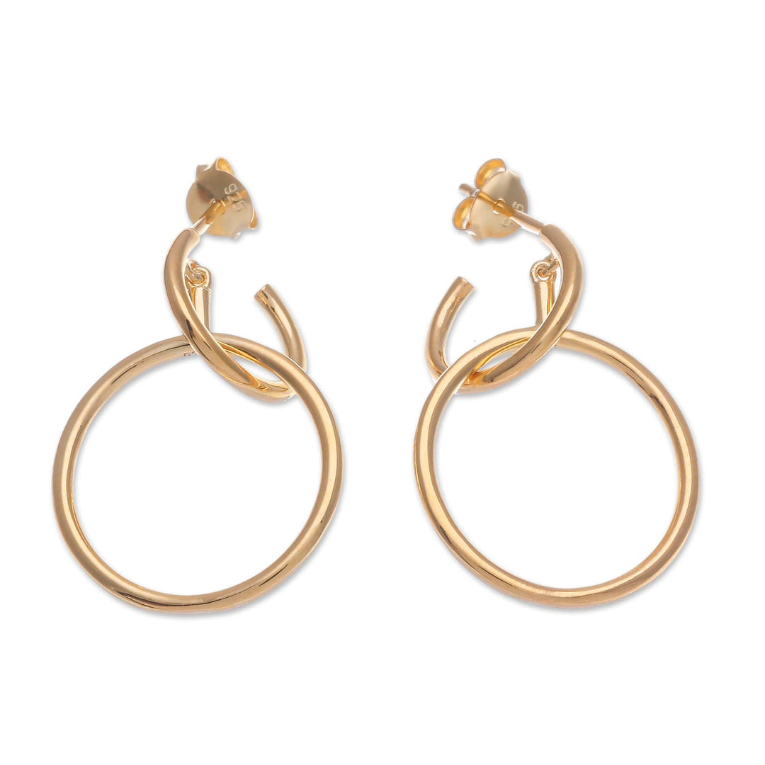 Abstract 18k Gold-Plated Dangle Earrings Crafted in Thailand - Victorious Life