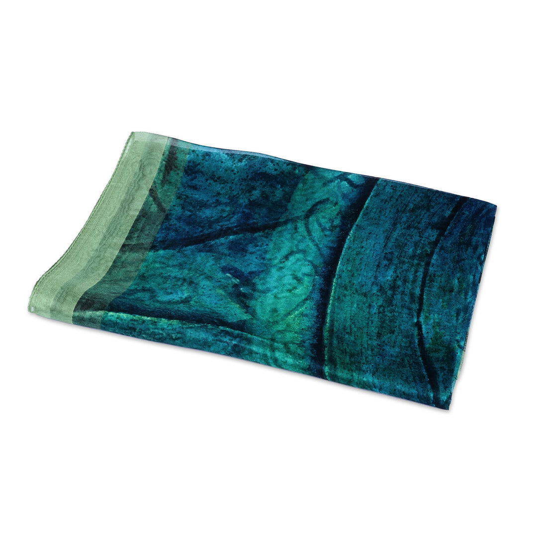 Dvin's Sphinx-Themed Handmade Sheer Soft Silk Chiffon Scarf - Sphinx Spirit
