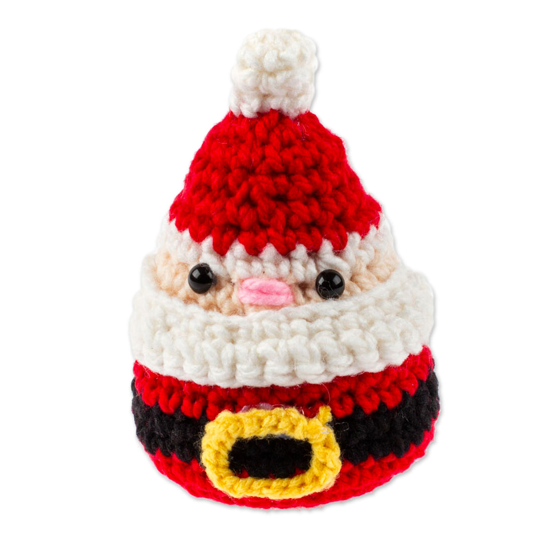 Santa-Themed Crocheted Amigurumi Christmas Decorative Accent - Cute Santa