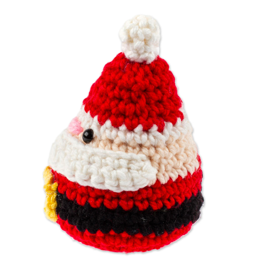 Santa-Themed Crocheted Amigurumi Christmas Decorative Accent - Cute Santa