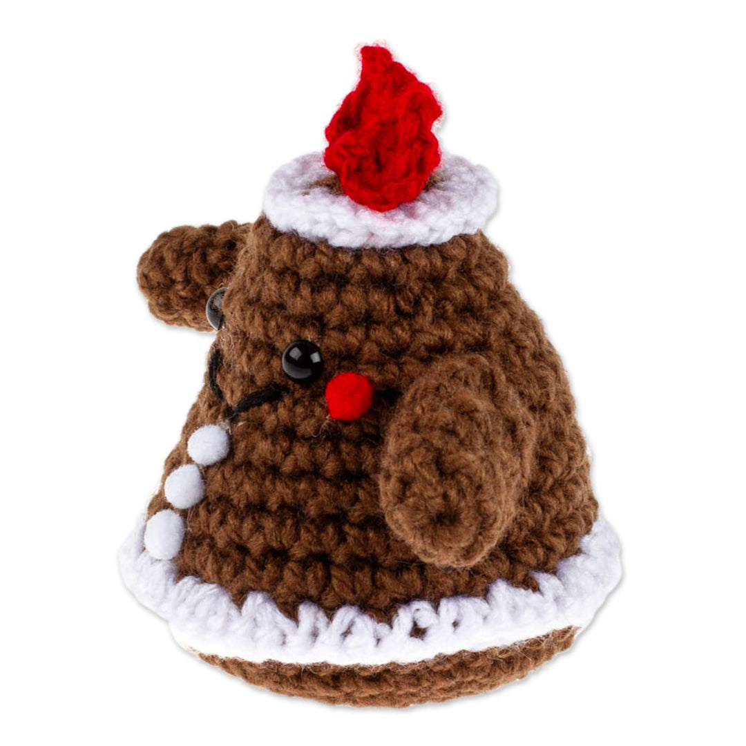 Gingerbread Man Cookie-Themed Crocheted Holiday Decoration - Cute Gingerbread Man