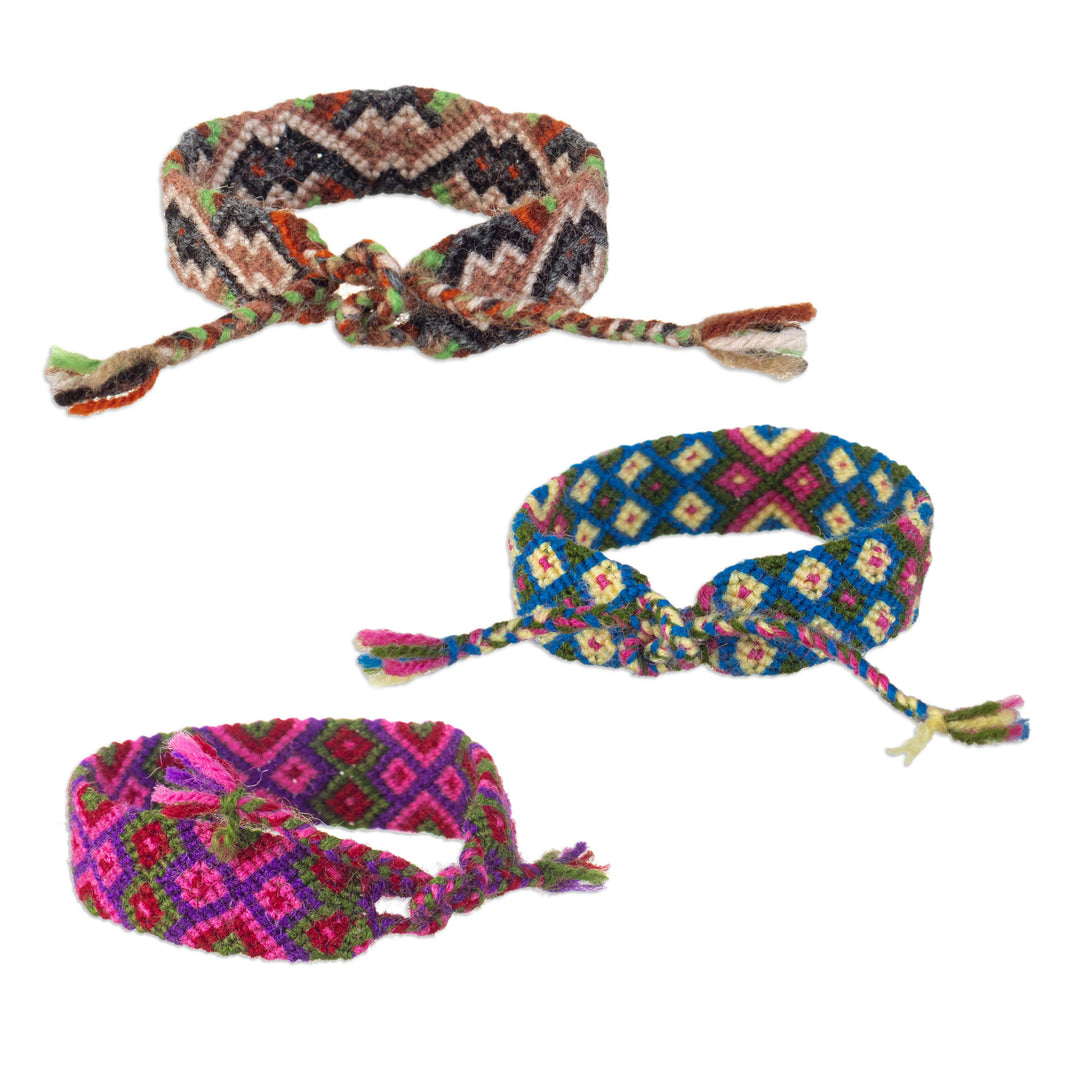 Handcrafted Colorful Macrame Wristband Bracelet from Peru - Vibrant Life