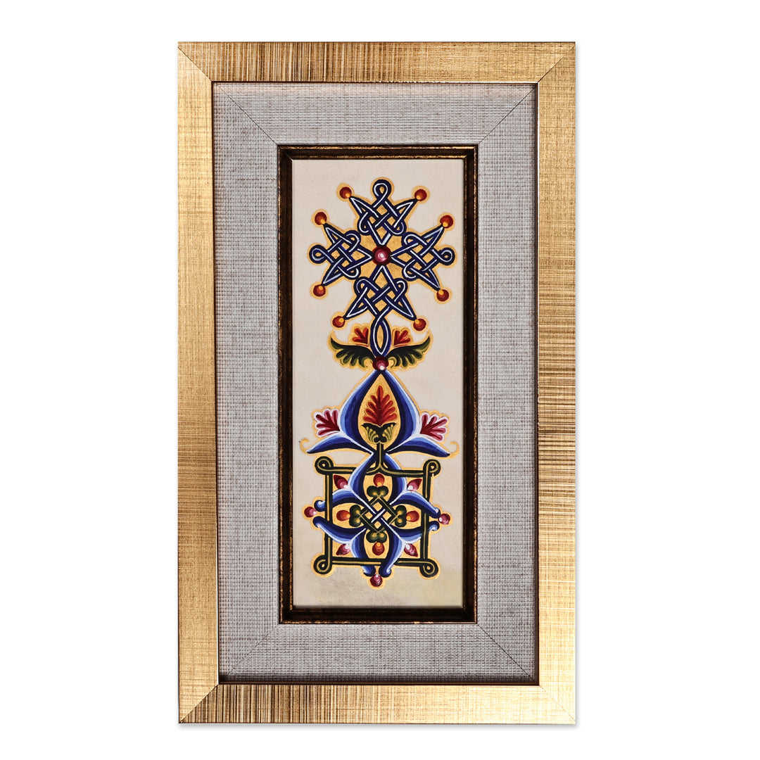 Traditional Armenian-Made Khachkar Cross Acrylic Painting - The Cross