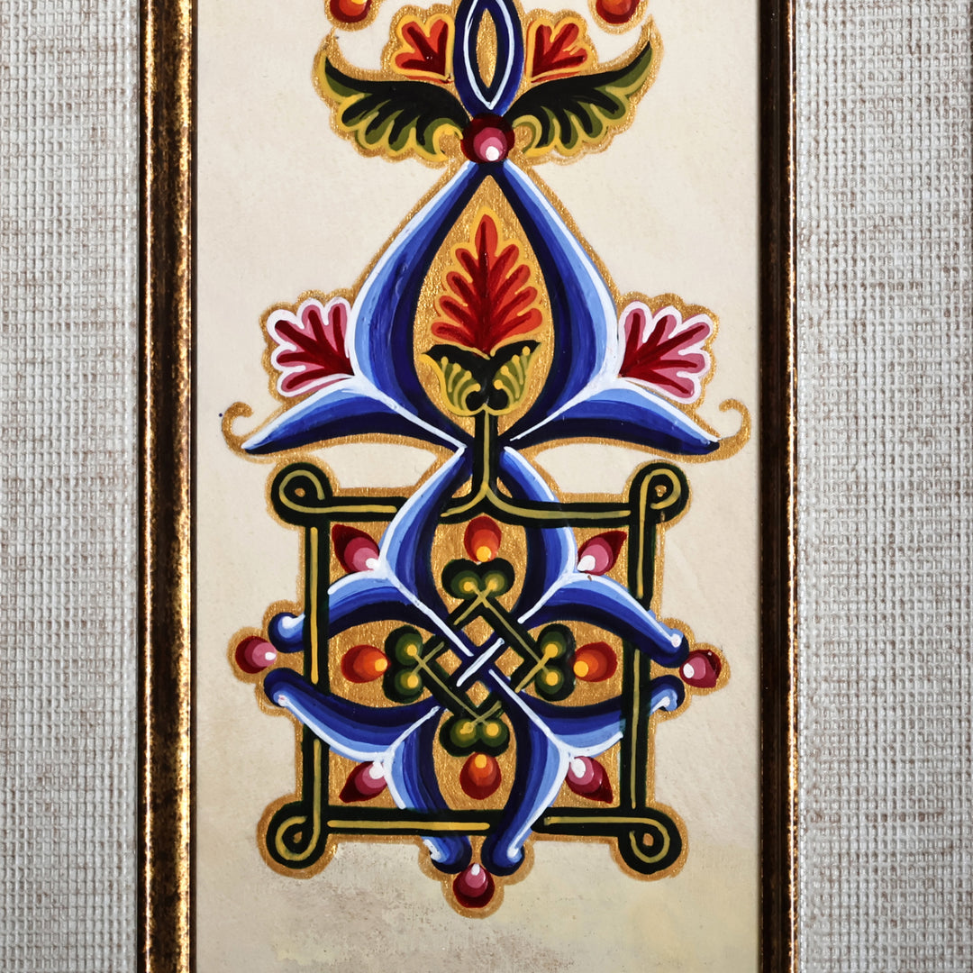 Traditional Armenian-Made Khachkar Cross Acrylic Painting - The Cross