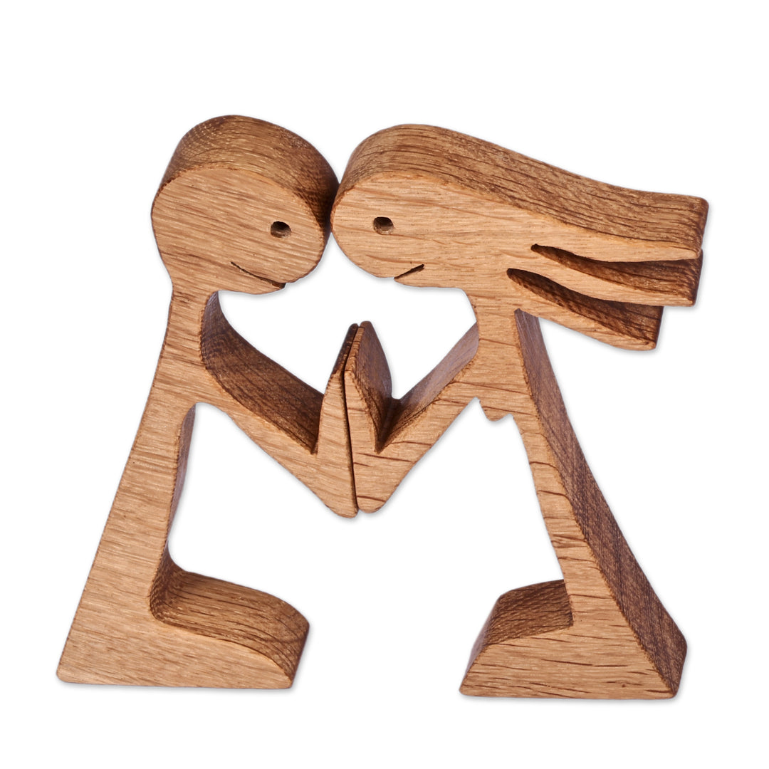Modern Romantic 2-Piece Beech Wood Sculpture from Armenia - Always Us