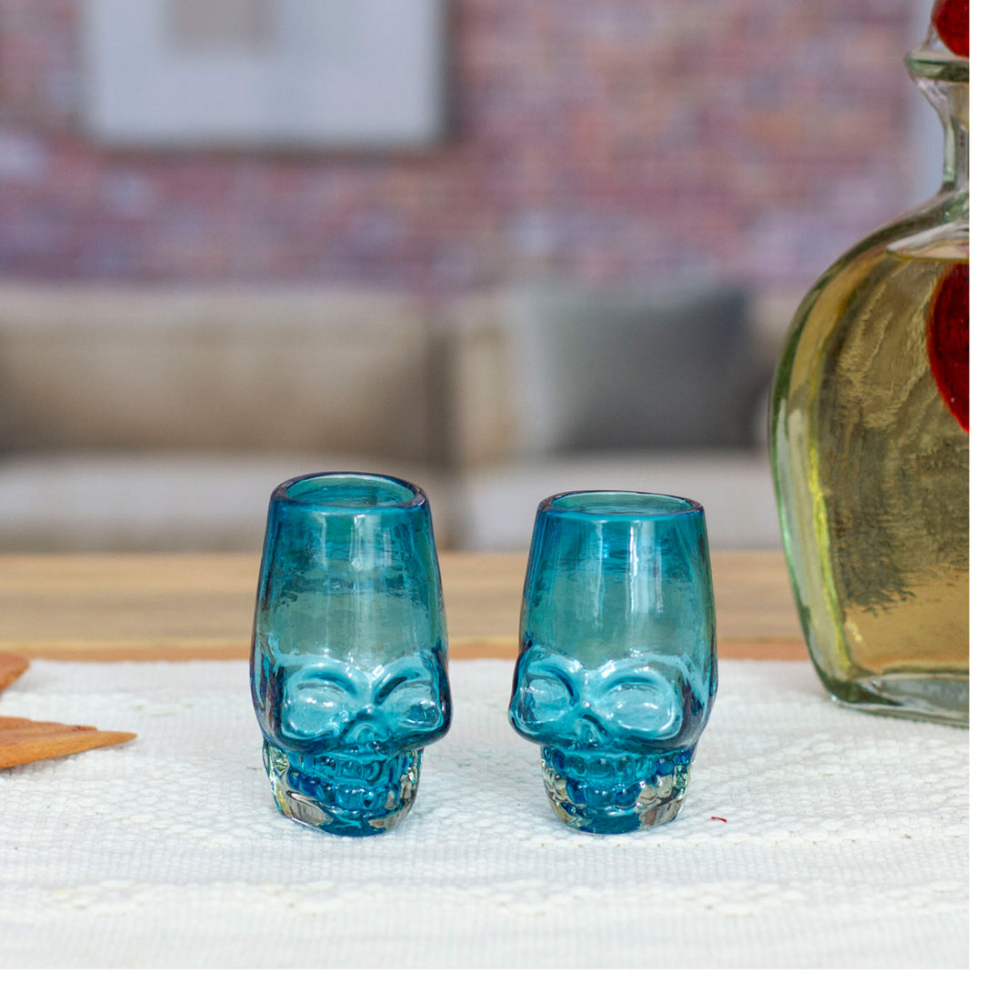Aqua Mexican Skull