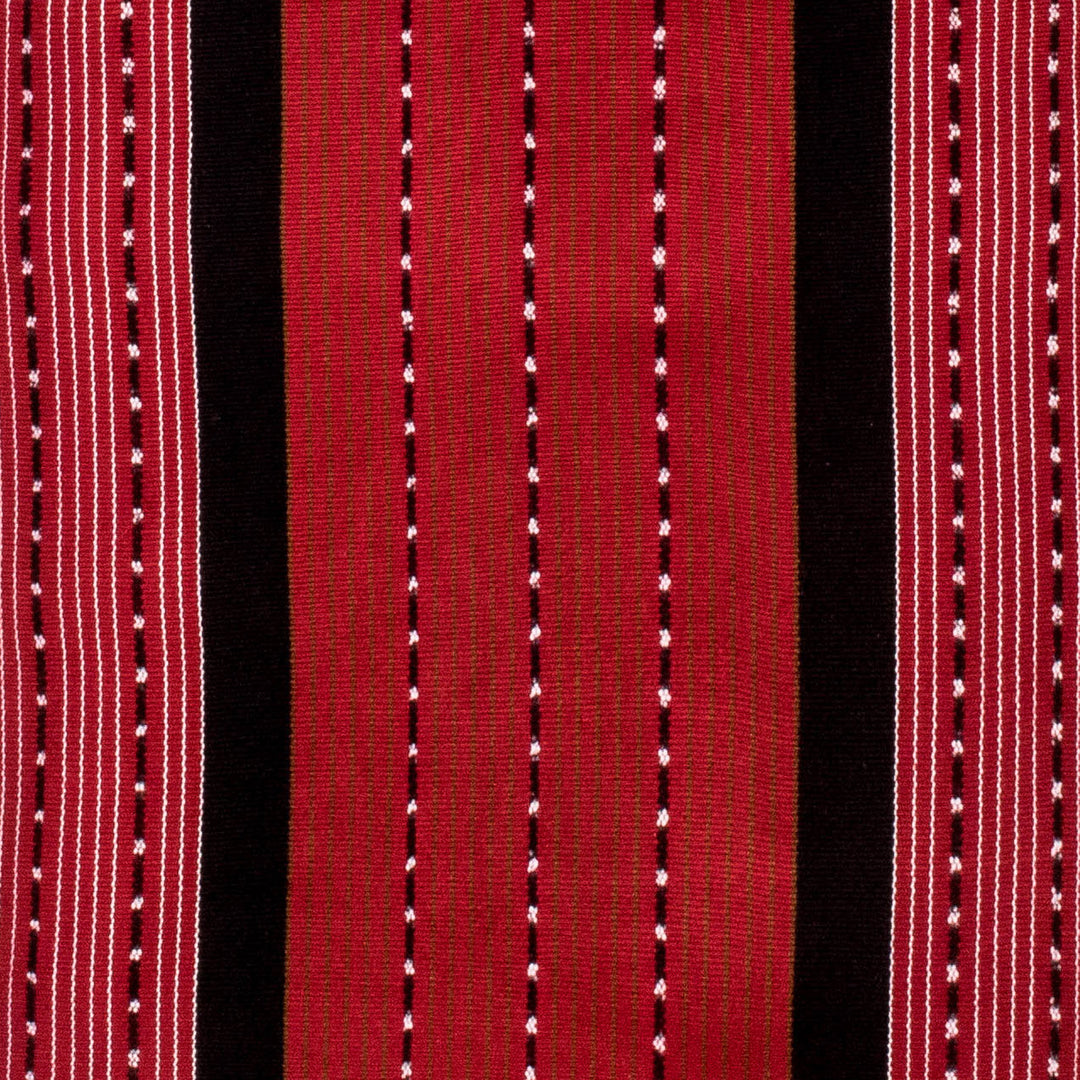 Red and Black 100% Cotton Table Runner Woven in Guatemala - Flaming Paths