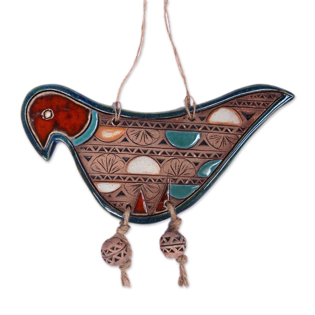 Bird-Shaped Traditional Glazed Daghdghan Ceramic Wall Decor - Daghdghan Bird