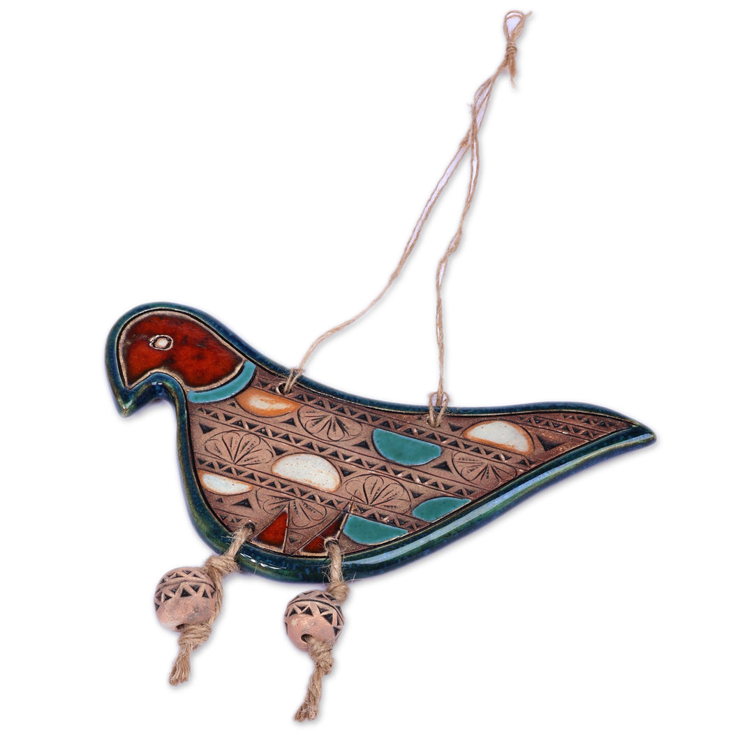 Bird-Shaped Traditional Glazed Daghdghan Ceramic Wall Decor - Daghdghan Bird