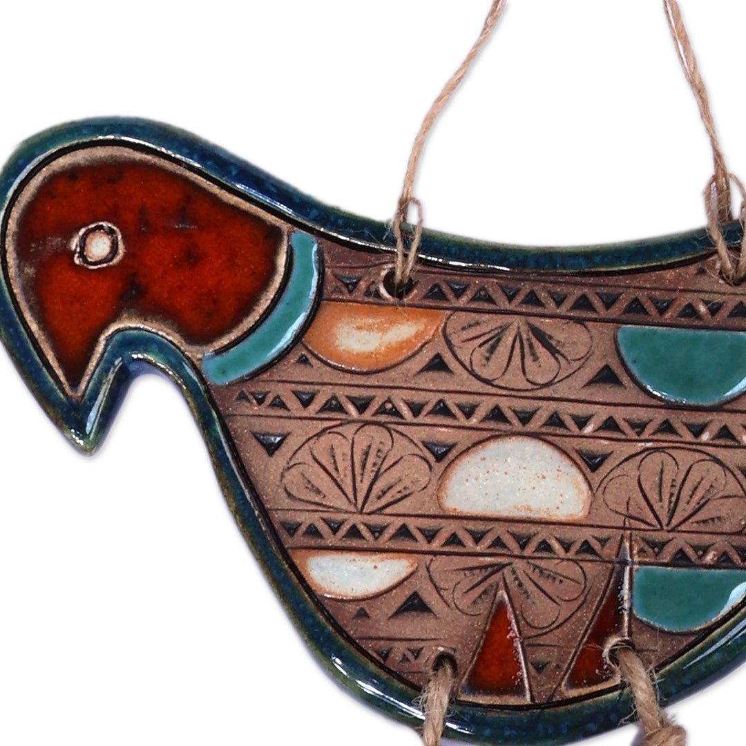 Bird-Shaped Traditional Glazed Daghdghan Ceramic Wall Decor - Daghdghan Bird