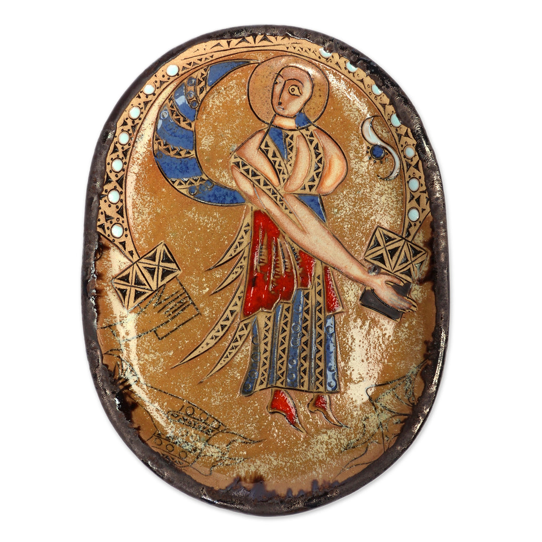 Armenian-Inspired Religious Ceramic Decorative Saint Platter - Sacred Days