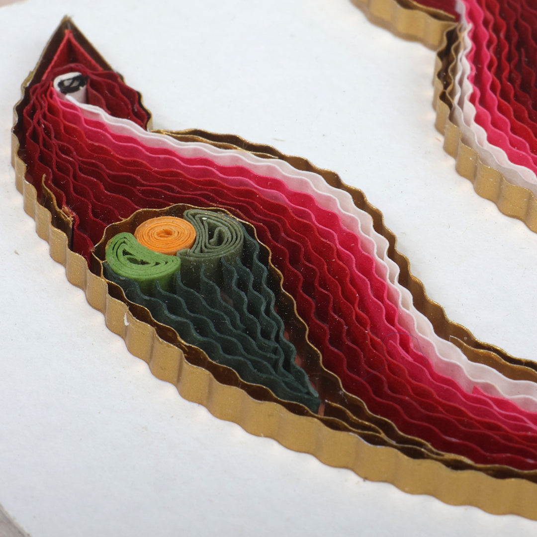 Fair Trade Bird Alphabet-Themed Paper Letter A Wall Accent - A Feathers
