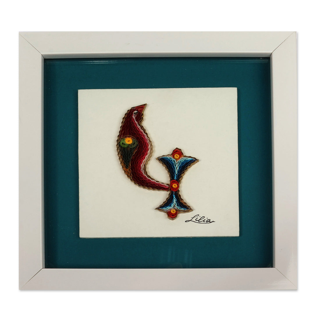 Traditional Bird Alphabet-Themed Paper Letter K Wall Accent - K Feathers