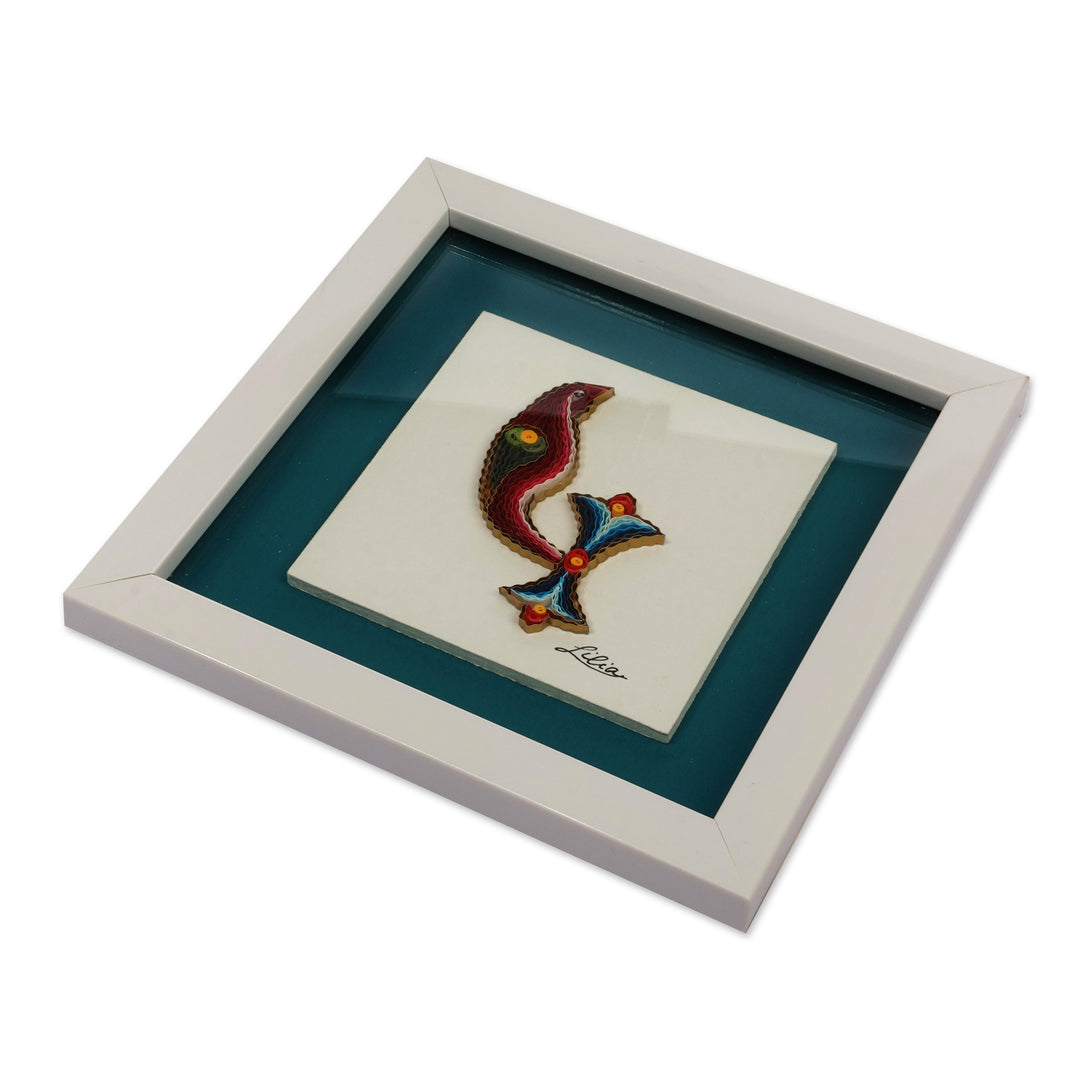 Traditional Bird Alphabet-Themed Paper Letter K Wall Accent - K Feathers