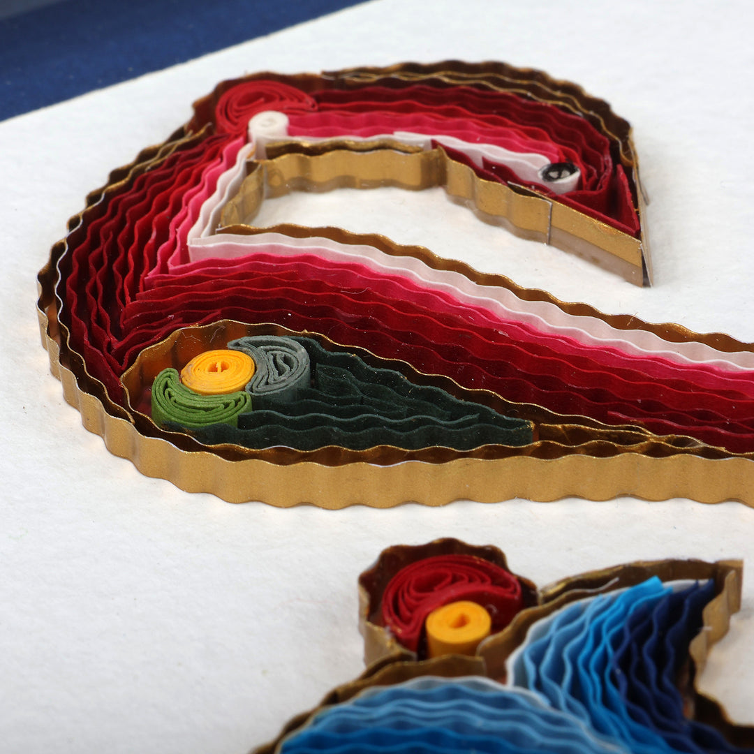 Bird Alphabet-Themed Paper Letter T Wall Accent from Armenia - T Feathers