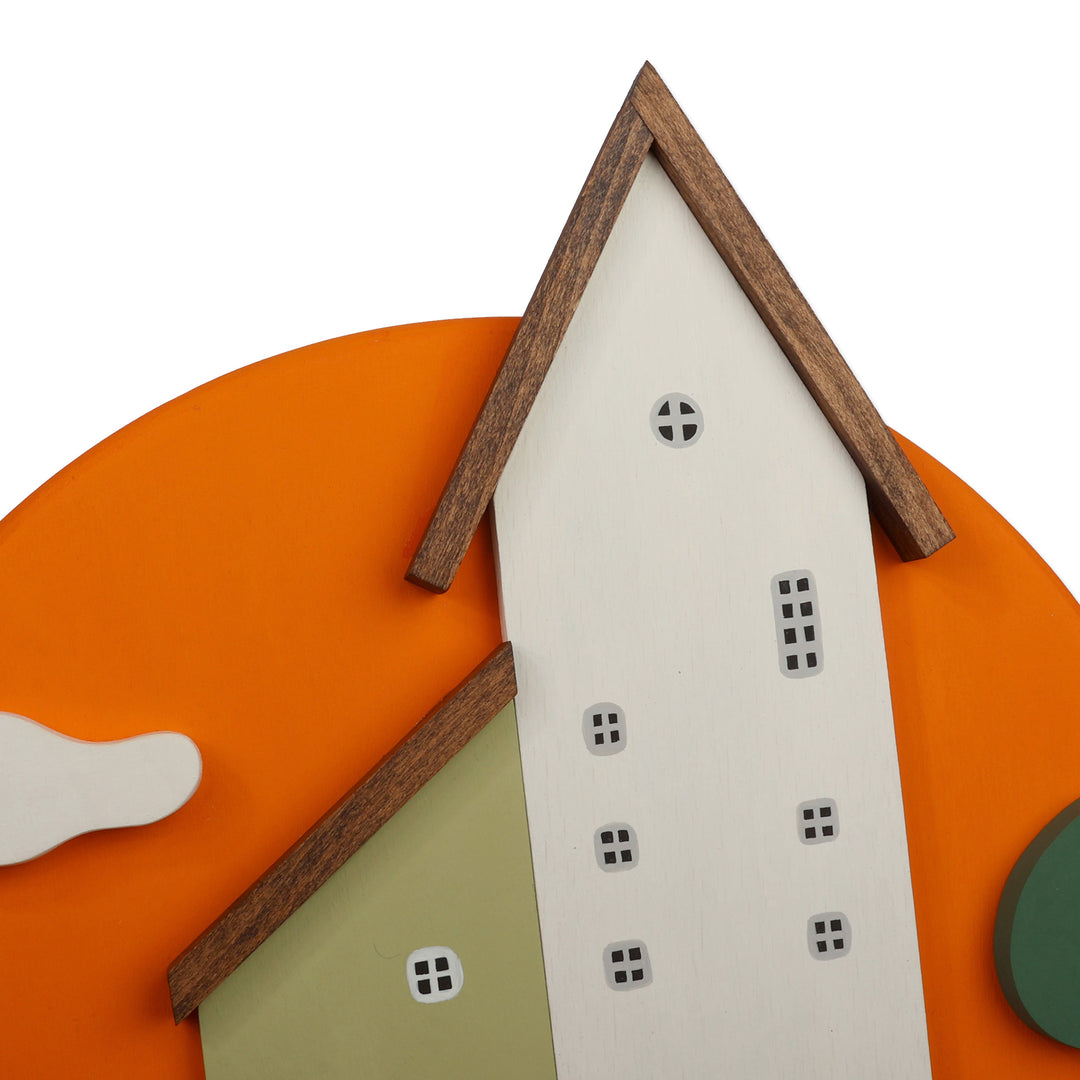Hand-Painted Naïf-Inspired Beechwood Key Rack from Armenia - Handy Home