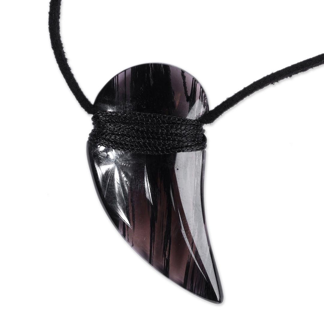 Artisan-Made Bohemian Unisex Brown Obsidian Pendant Necklace - Hues of Power