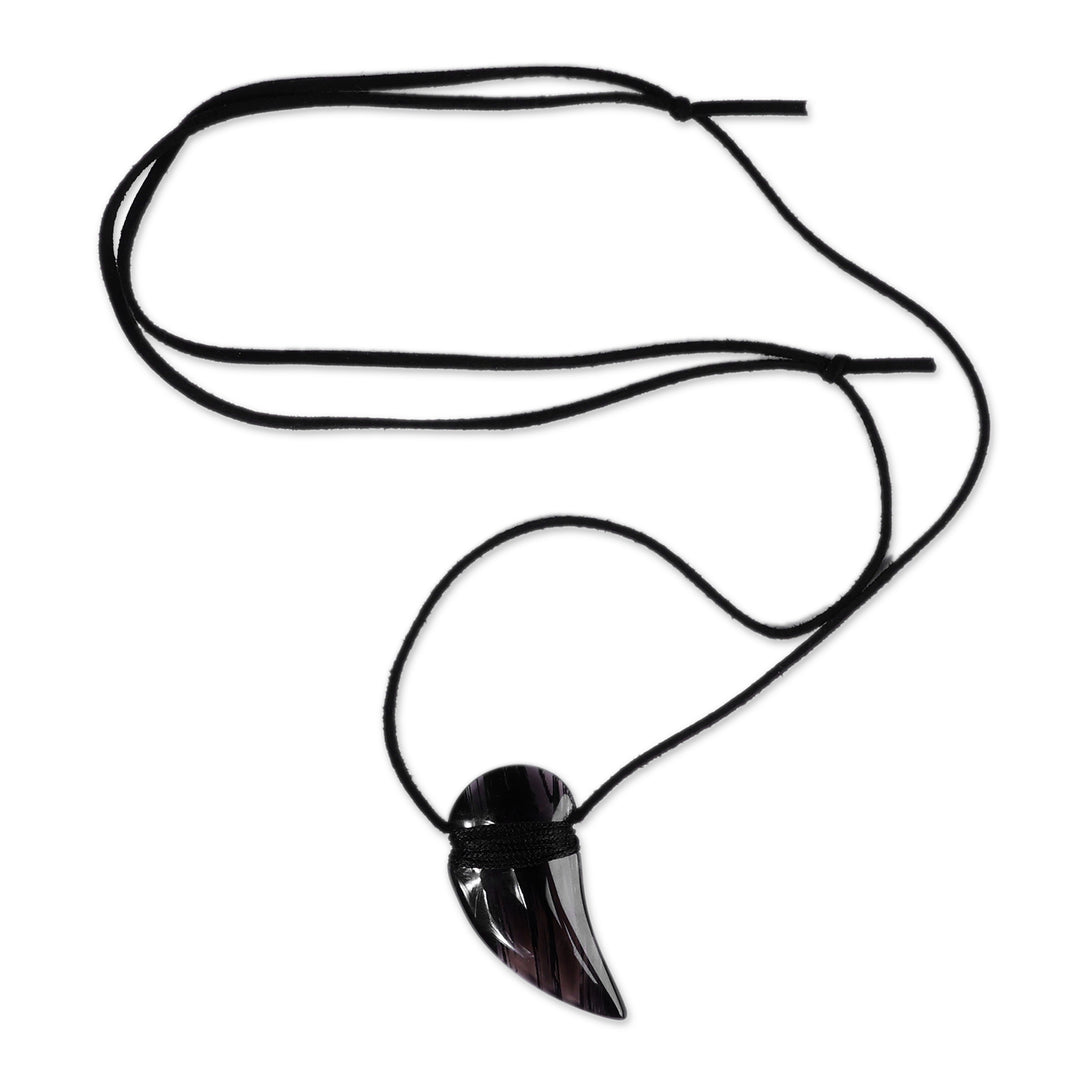 Artisan-Made Bohemian Unisex Brown Obsidian Pendant Necklace - Hues of Power