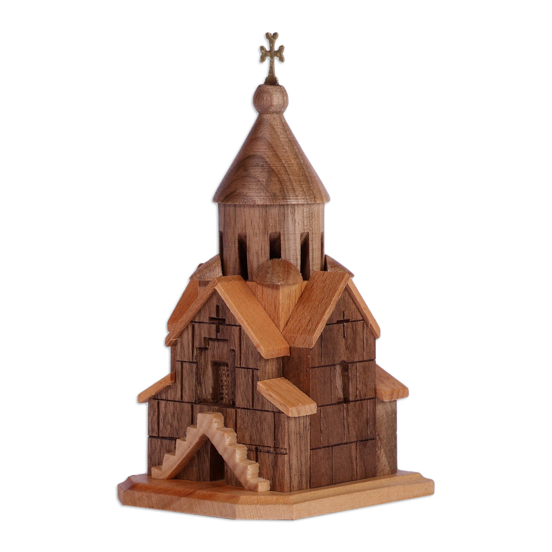 Armenian Handmade Noravank Church Beech Wood Sculpture - Noravank Church