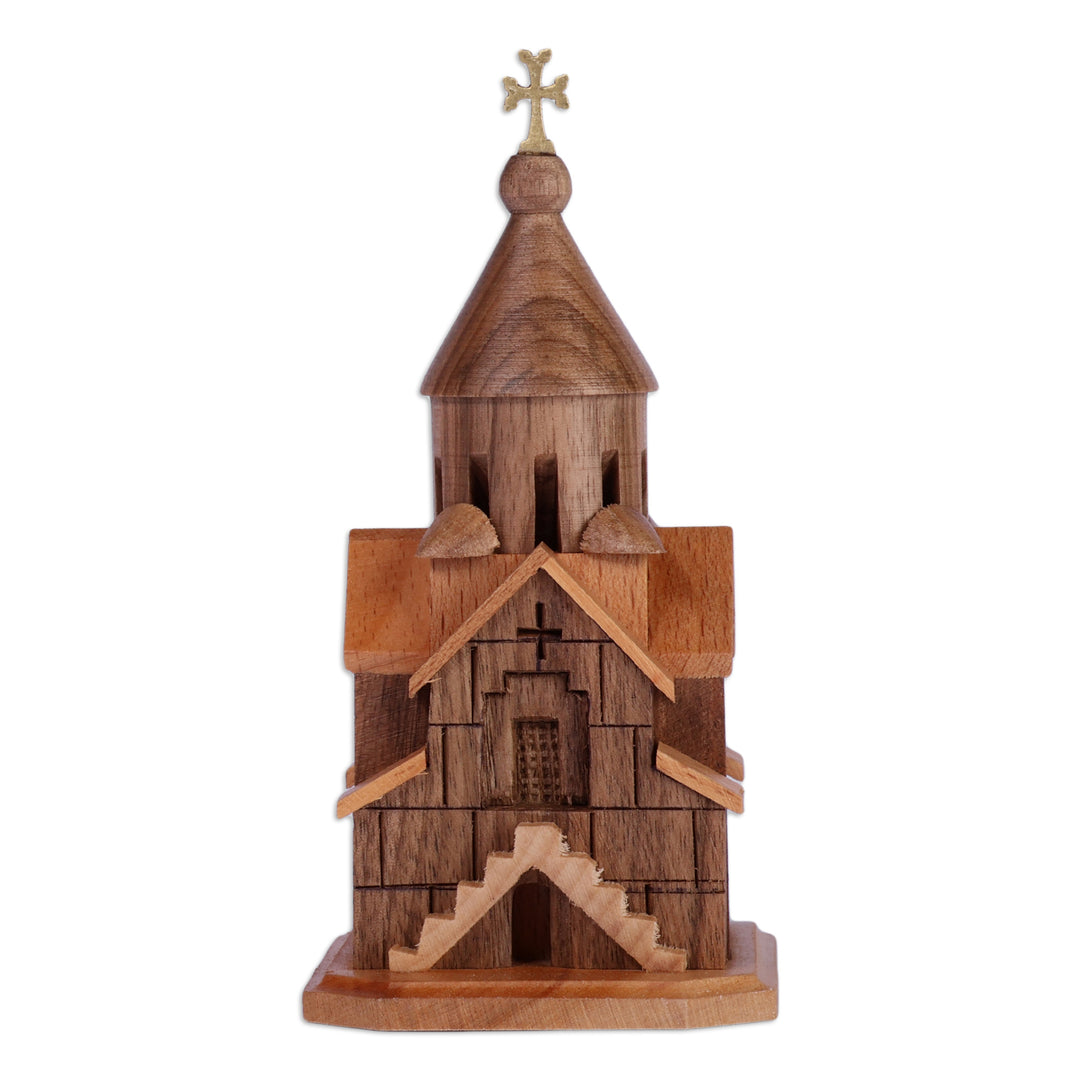 Armenian Handmade Noravank Church Beech Wood Sculpture - Noravank Church