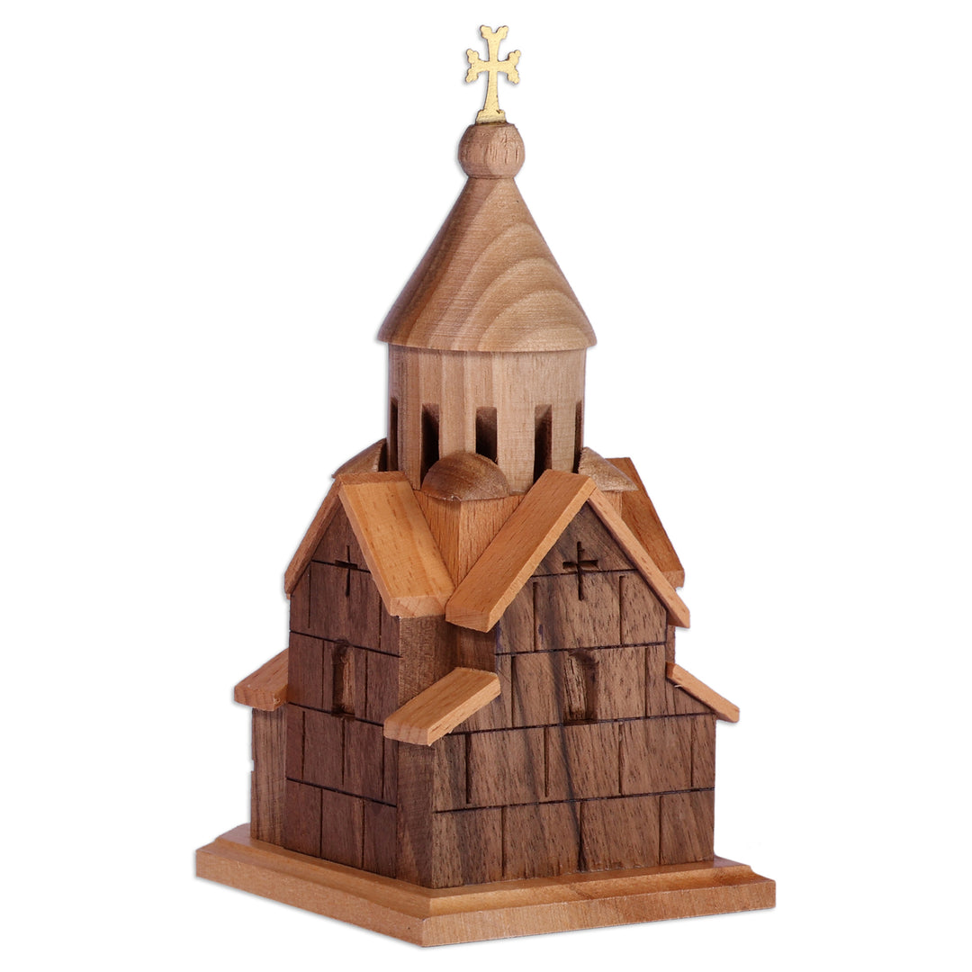 Armenian Handmade Noravank Church Beech Wood Sculpture - Noravank Church