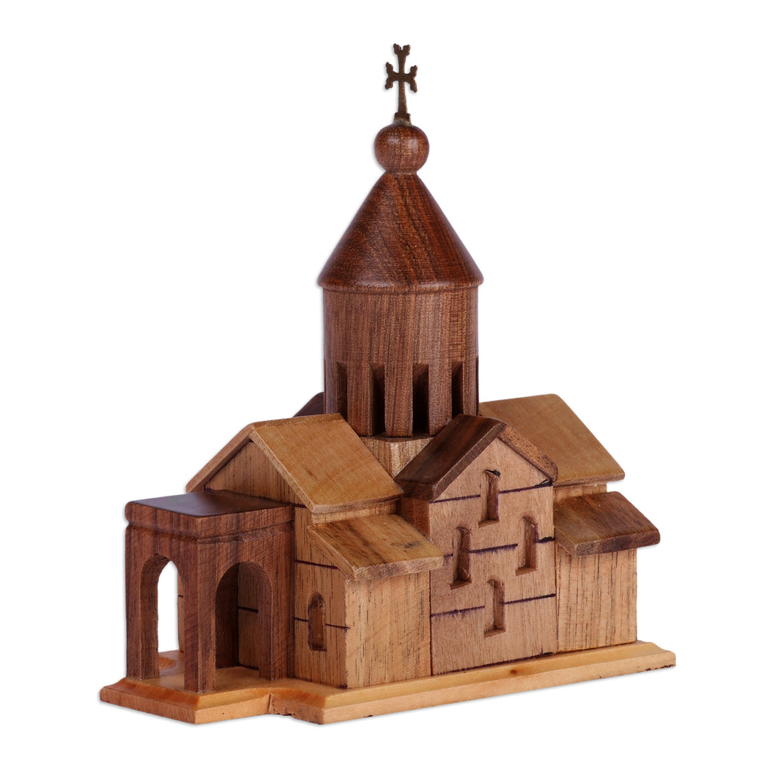 Fair Trade Traditional Tatev Monastery Beech Wood Sculpture - Tatev Monastery