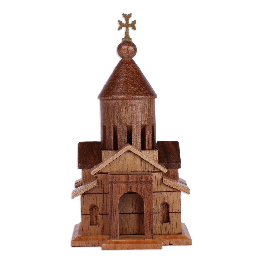 Fair Trade Traditional Tatev Monastery Beech Wood Sculpture - Tatev Monastery