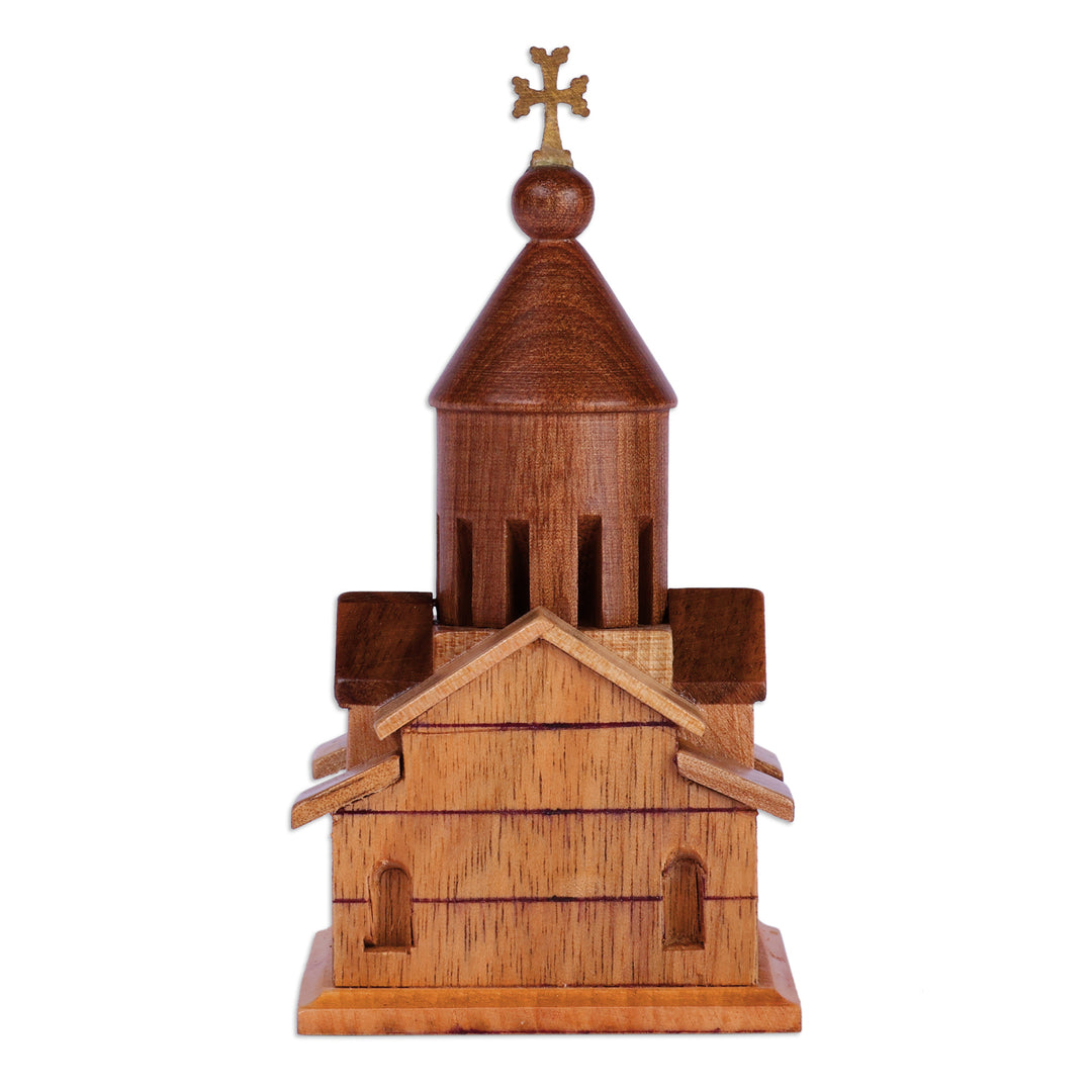 Fair Trade Traditional Tatev Monastery Beech Wood Sculpture - Tatev Monastery