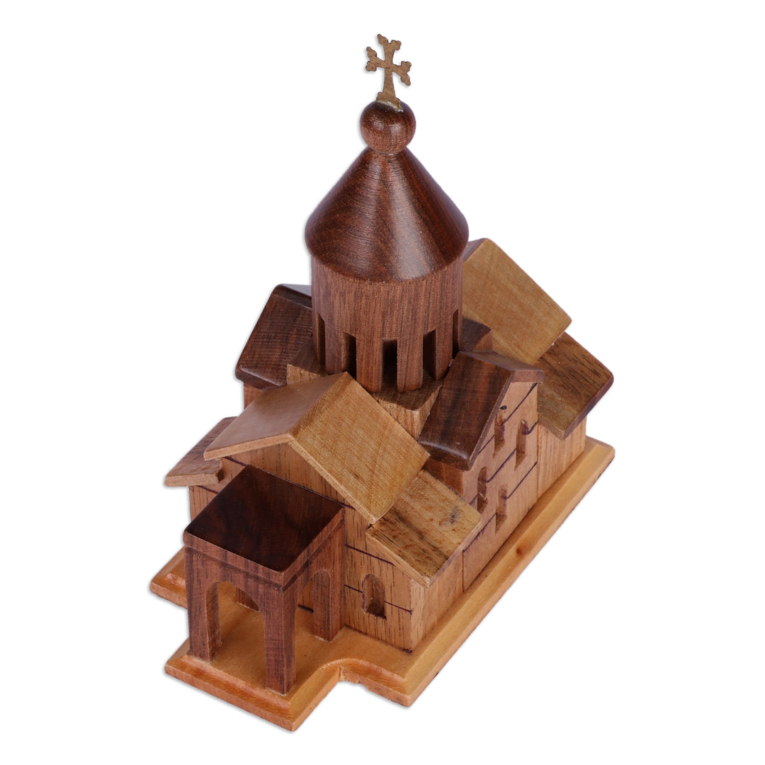 Fair Trade Traditional Tatev Monastery Beech Wood Sculpture - Tatev Monastery