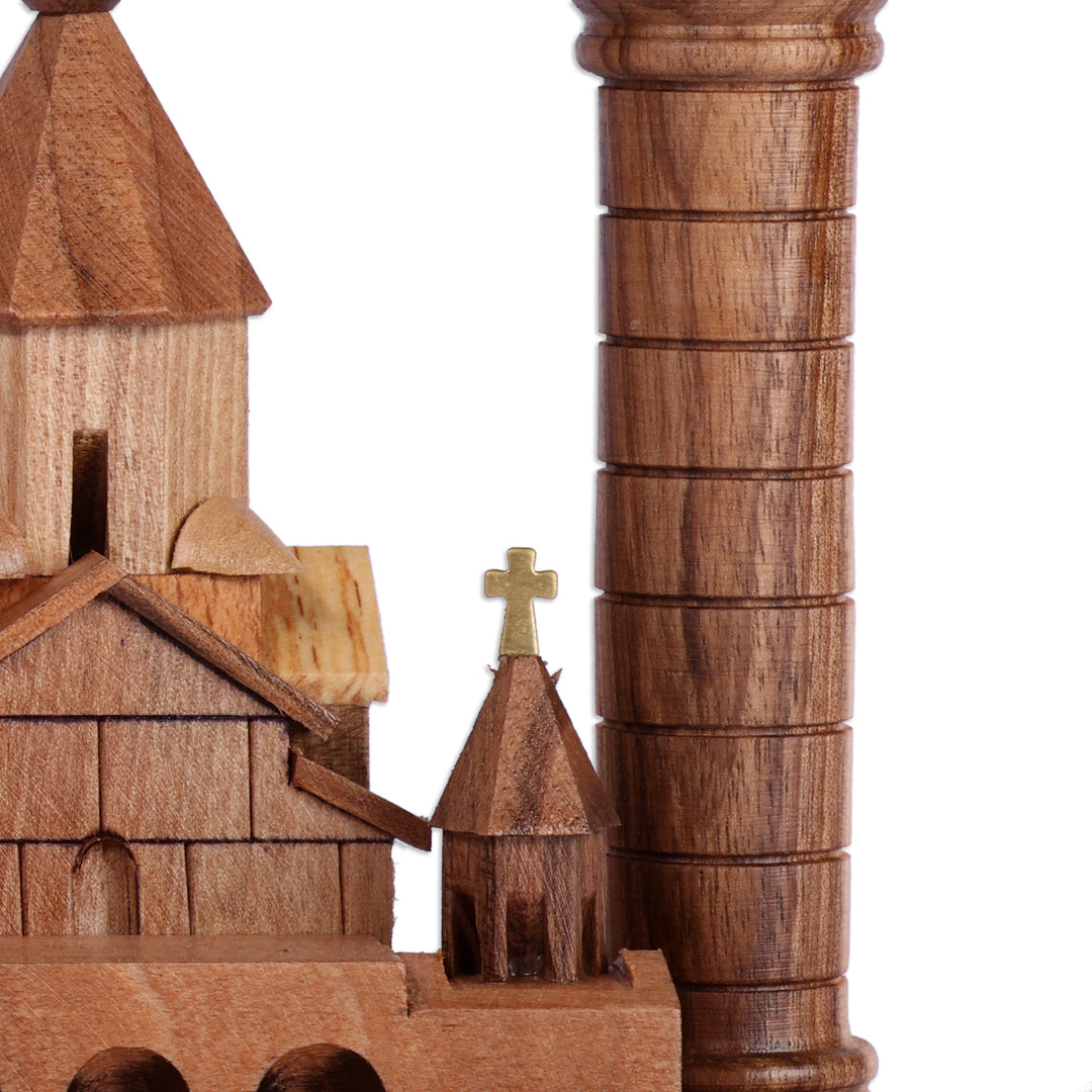 Artisan Handmade Arch and Saint Gayane Church Wood Sculpture - Saint Gayane Church with Arch