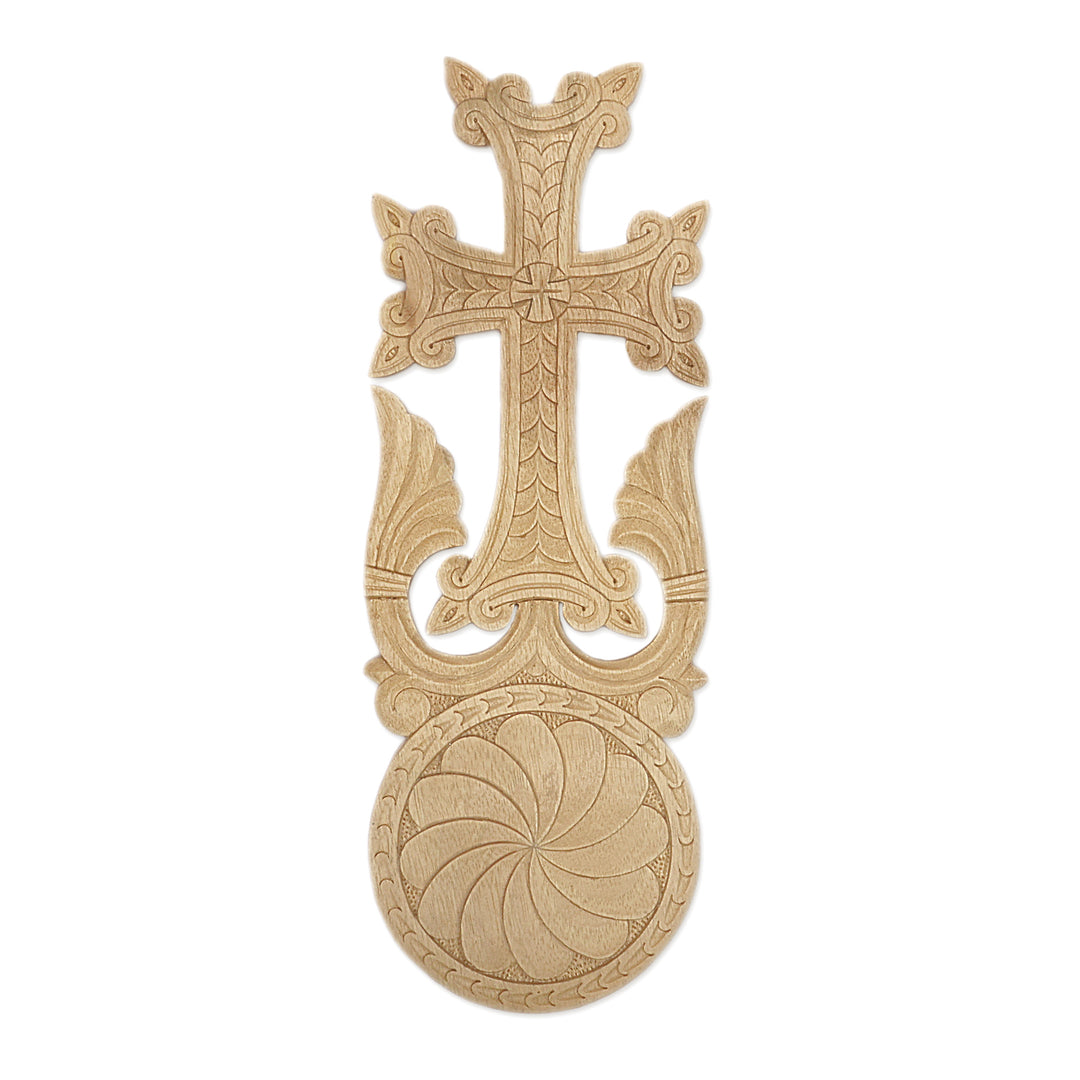 Armenian Handmade Matte-Lacquered Walnut Wood Wall Accent - Everlasting Glory