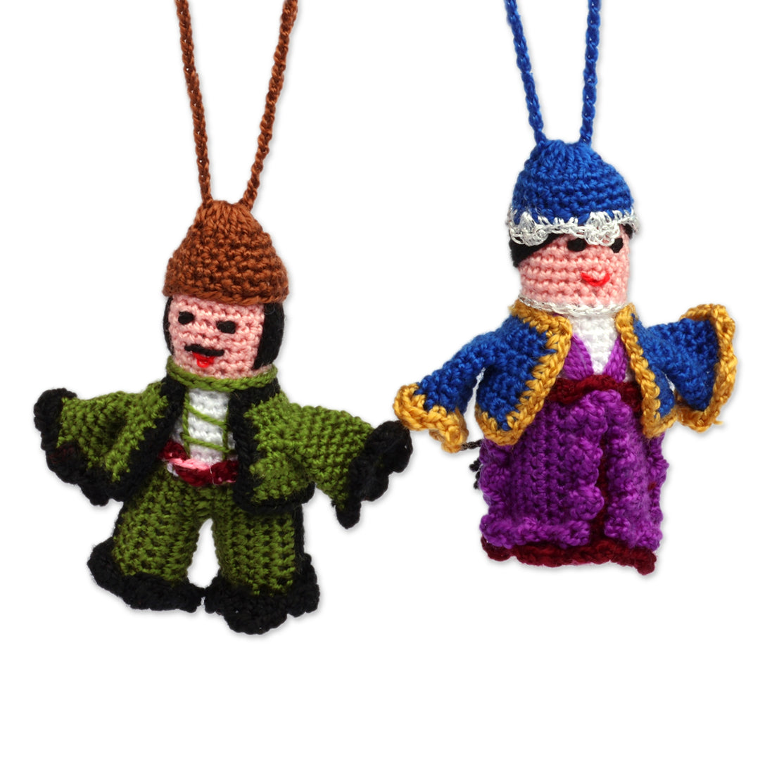 Crocheted Set of 2 Trebizond-Themed 100% Cotton Ornaments - Trebizond Pair