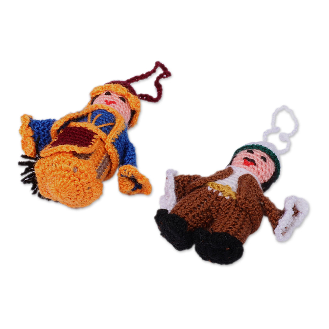 Artisan Handmade Set of 2 Kars-Themed 100% Cotton Ornaments - Kars Pair