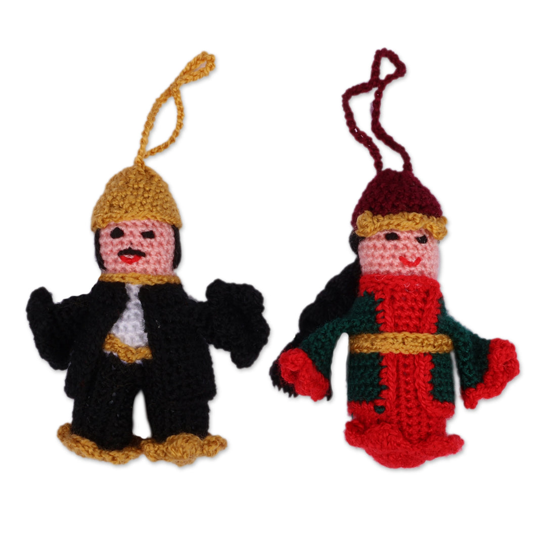 Artisan-Made Set of 2 Artsakh-Themed 100% Cotton Ornaments - Artsakh Pair