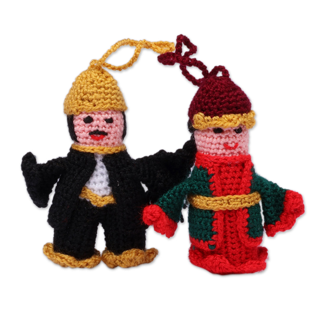 Artisan-Made Set of 2 Artsakh-Themed 100% Cotton Ornaments - Artsakh Pair