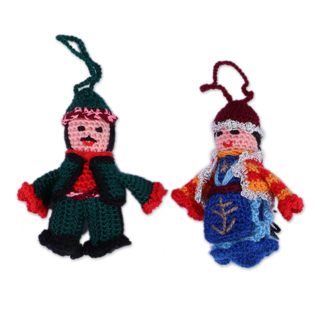 Traditional Set of 2 Sebastia-Themed 100% Cotton Ornaments - Sebastia Pair