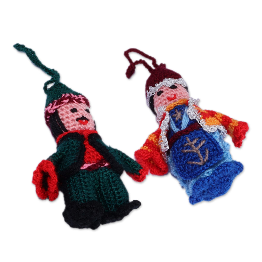 Traditional Set of 2 Sebastia-Themed 100% Cotton Ornaments - Sebastia Pair