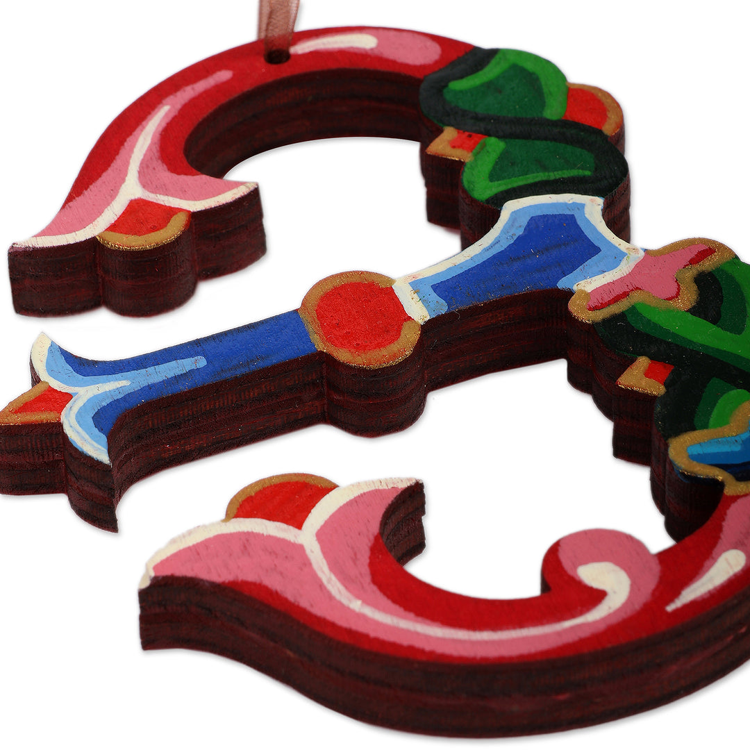 Fair Trade Handmade 3-Piece Armenian Alphabet Ornament Set - Armenian Folk
