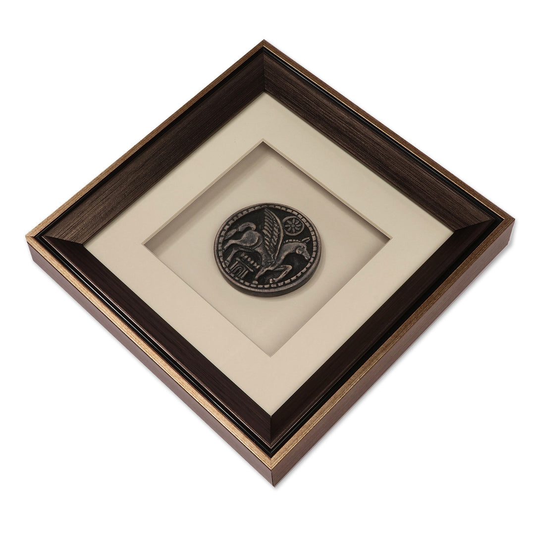 Yervandashat-Themed Porcelain Wall Accent Made in Armenia - Yervandashat Emblem