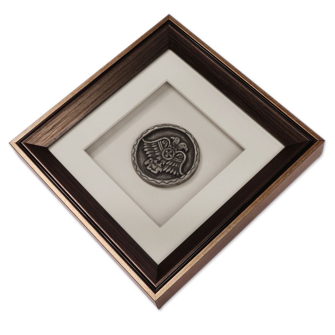 Armenian Handcrafted Bagaran-Themed Porcelain Wall Accent - Bagaran Emblem