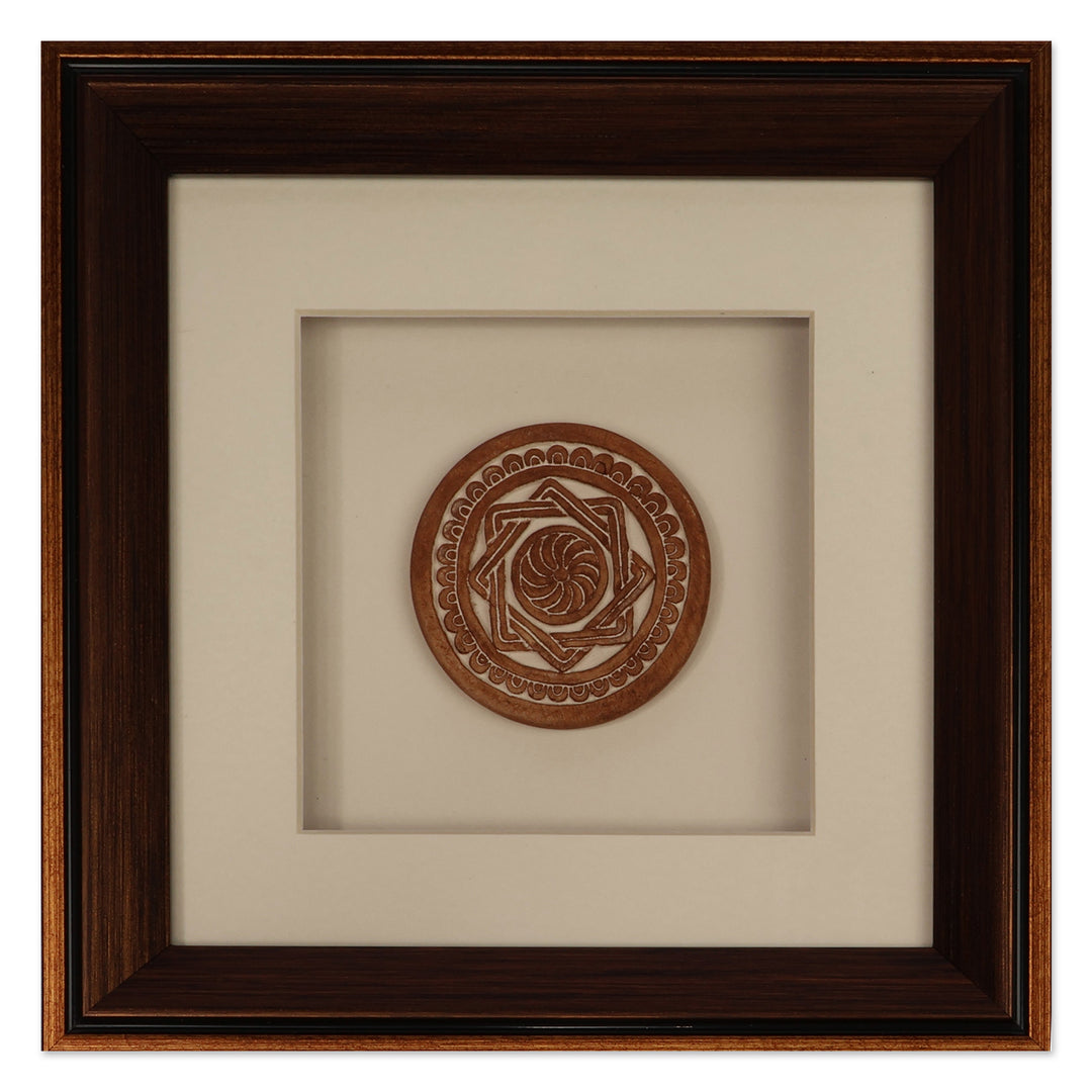 Traditional Dvin-Themed Acrylic Framed Porcelain Wall Accent - Dvin Emblem