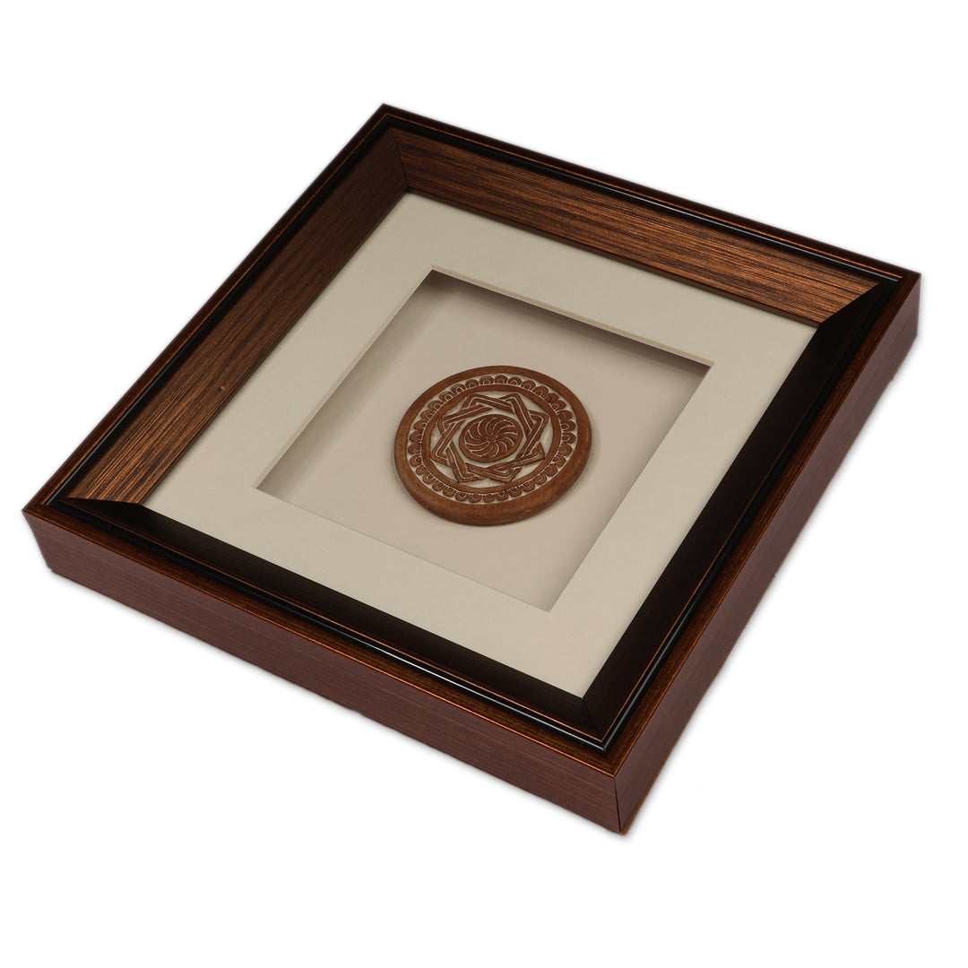Traditional Dvin-Themed Acrylic Framed Porcelain Wall Accent - Dvin Emblem