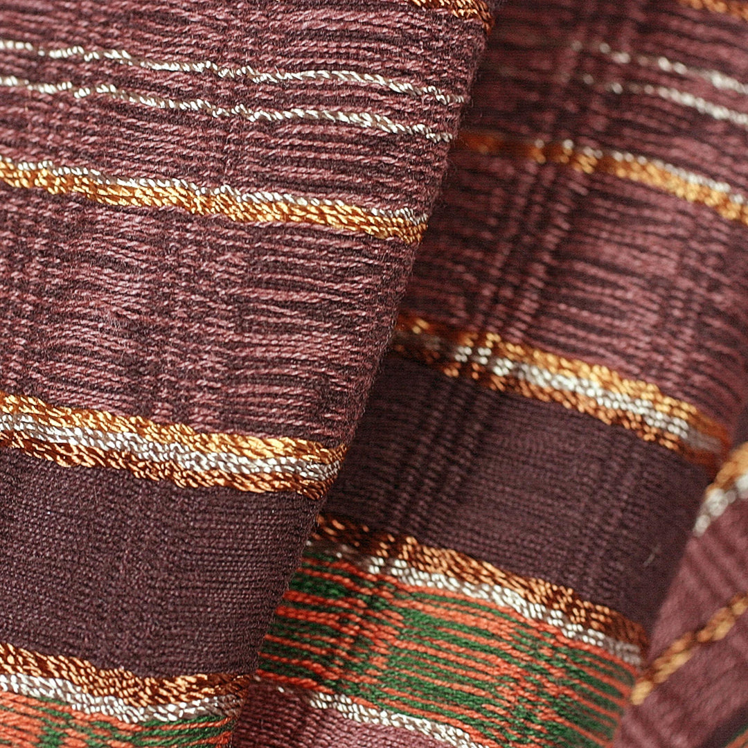 Artisan Crafted Cotton Blend Scarf from Central America - Maya Chocolate Shimmer