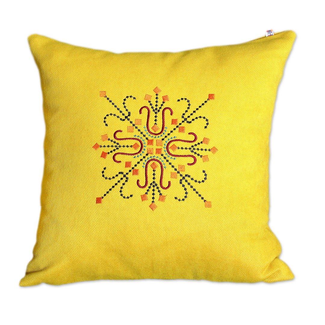 Armenian-Themed Embroidered Acrylic Jonquil Cushion Cover - Jonquil Custom