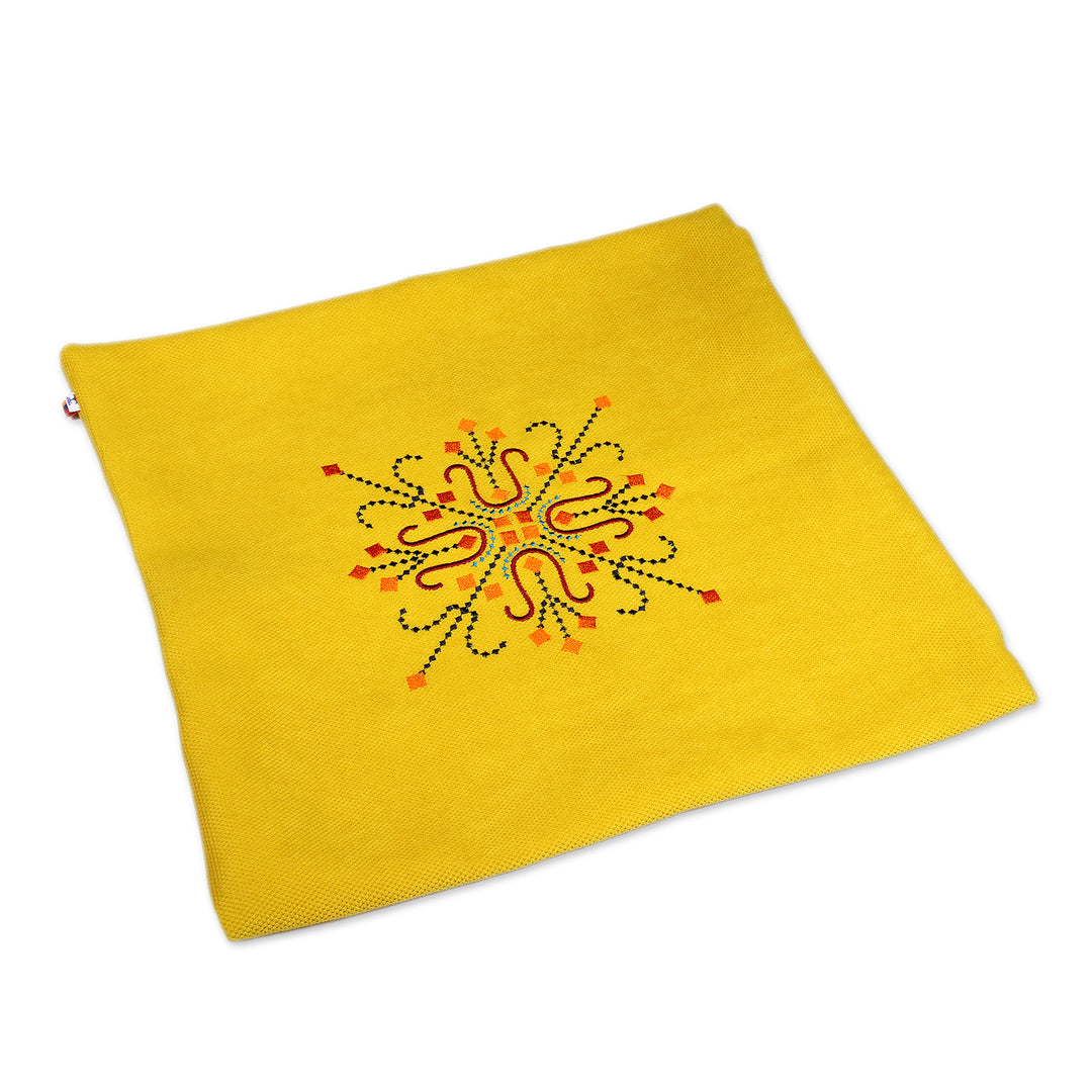Armenian-Themed Embroidered Acrylic Jonquil Cushion Cover - Jonquil Custom