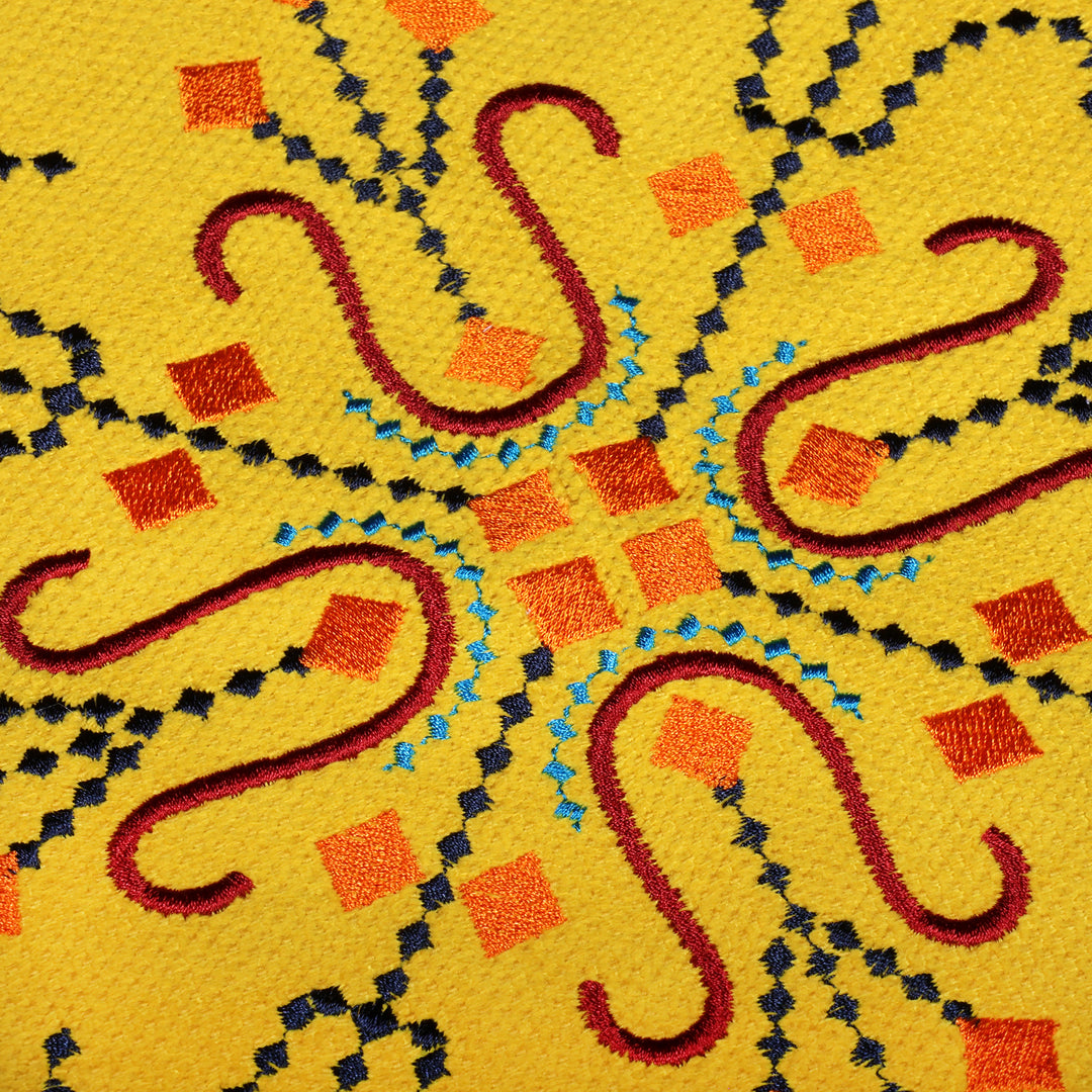 Armenian-Themed Embroidered Acrylic Jonquil Cushion Cover - Jonquil Custom