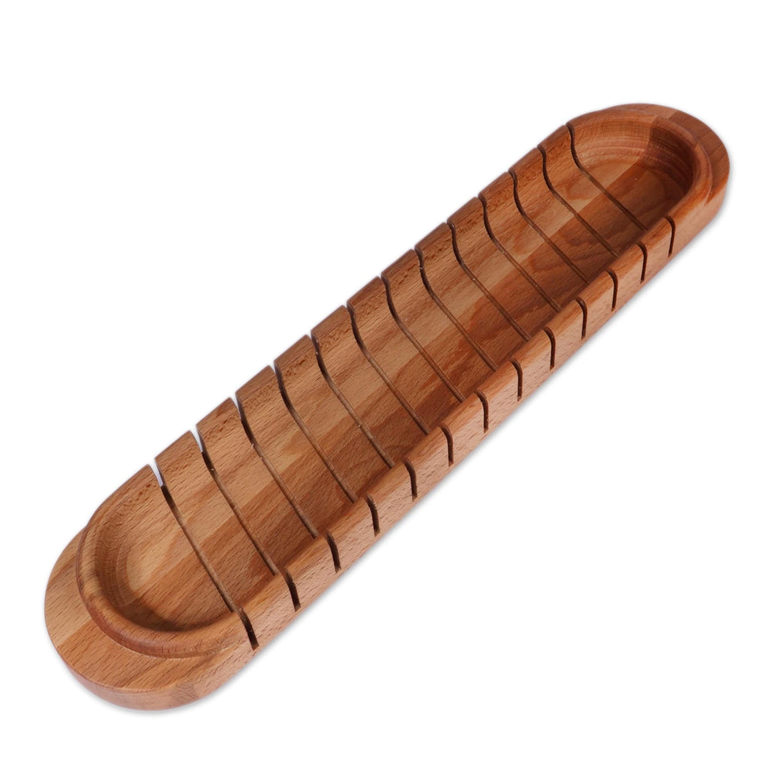 Hand-Carved Beechwood Cutting Breadboard Crafted in Armenia - Warm Delicacies