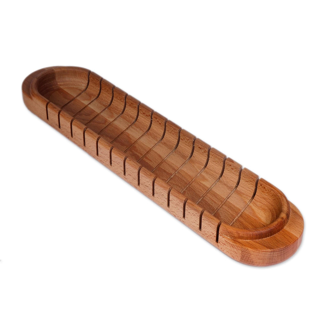 Hand-Carved Beechwood Cutting Breadboard Crafted in Armenia - Warm Delicacies